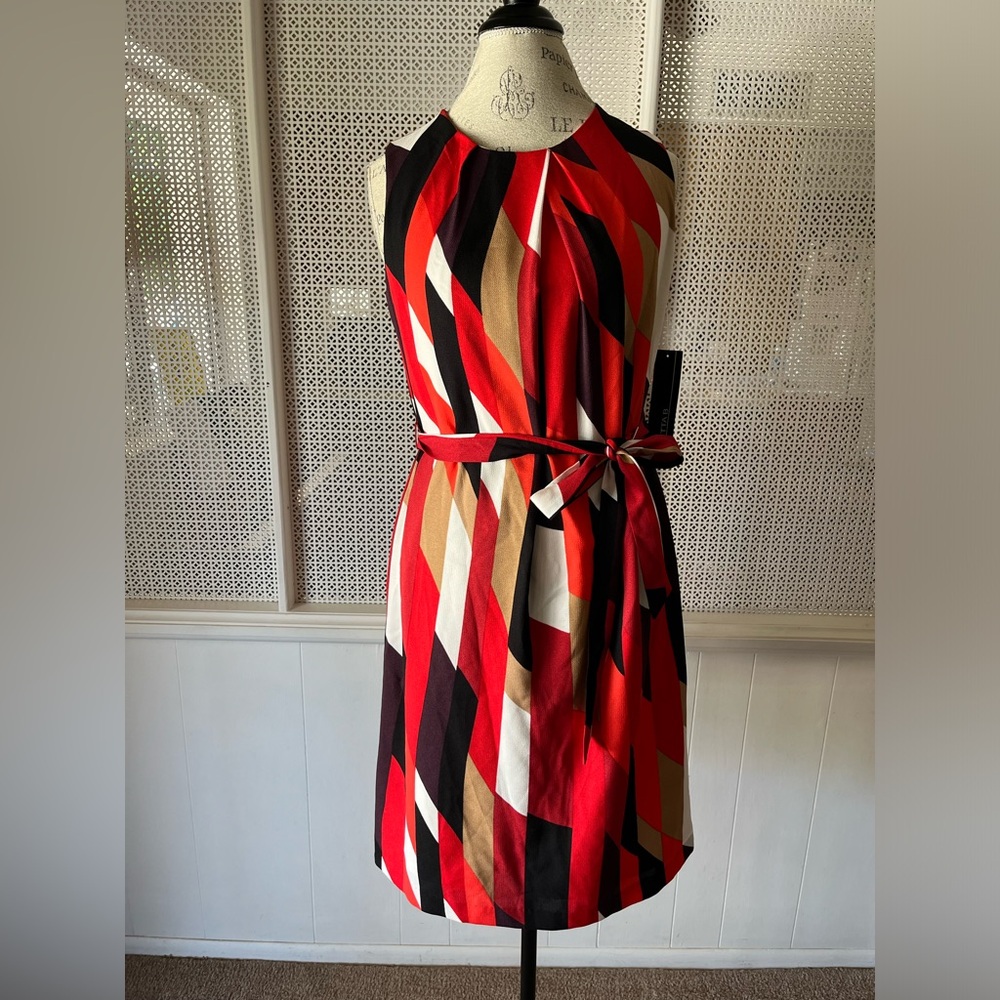 New Women’s Chetta B Retro Geometric Shift Dress